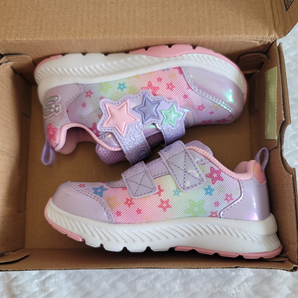 SKECHERS GIRLS TOODLER COMFY GRIP LITTLE STARZ